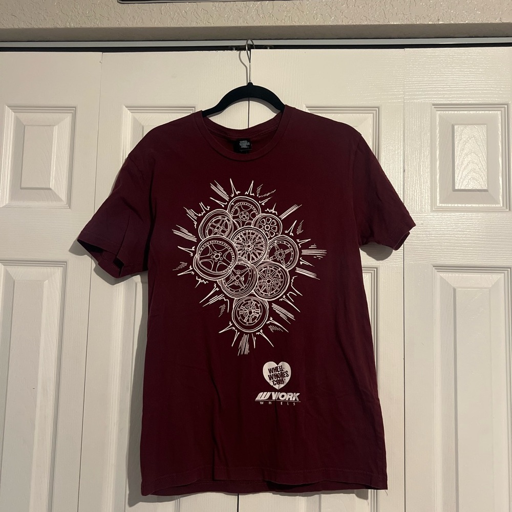 Men's Maroon wheels T-Shirt M